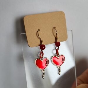 Heart-Shaped Balloon Earrings